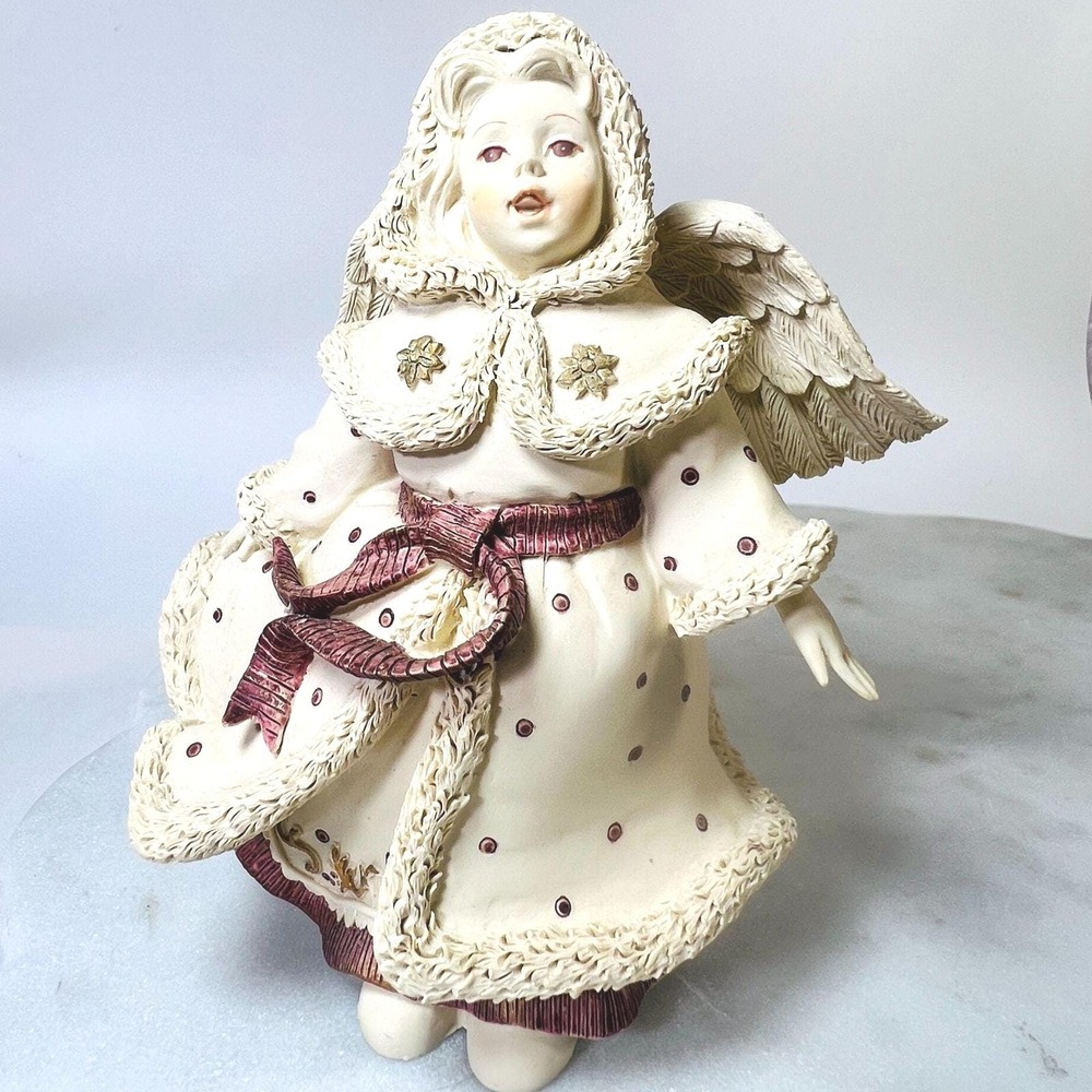 Vtg Sarahs Angels Noelle Angel Figurine Singing 5"‎ MommaCore GrannyCore Friend